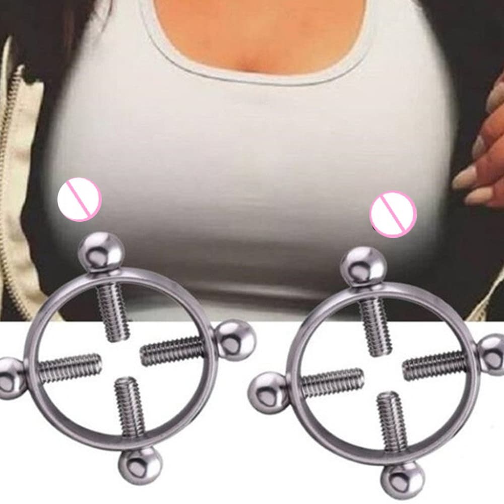 Stainless Steel Anti-Allergy Adjustable Breast Ring- Black