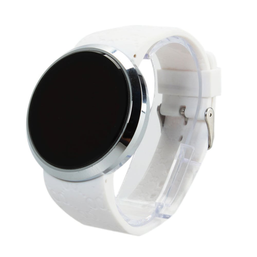 Seasonal 3152340 Touch Screen LED Electronic Fashion Student Jelly Lovers Watch- White