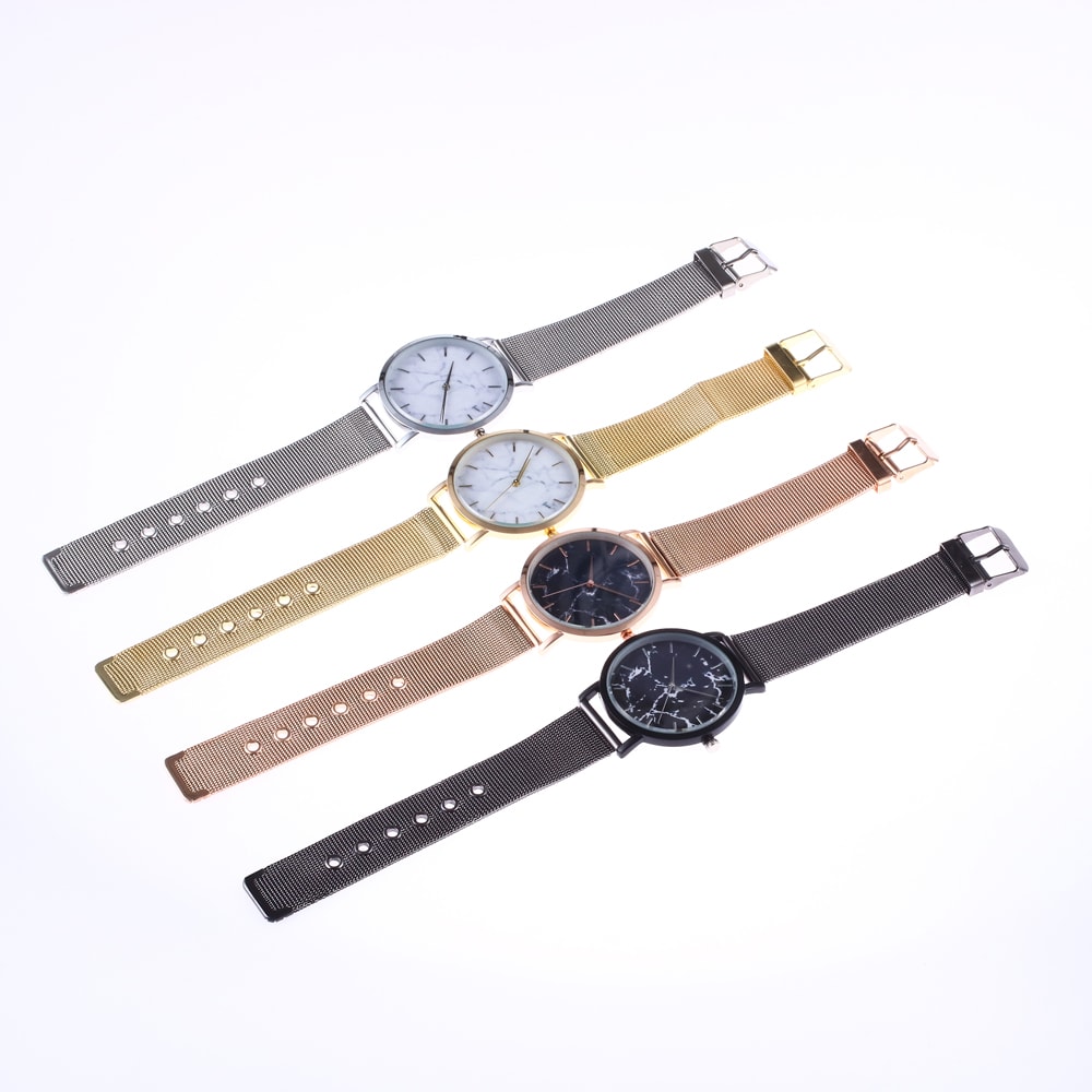 REEBONZ Luxury Brand Fashion Quartz Ladies Casual Stainless Steel Bracelet Watch- Sliver