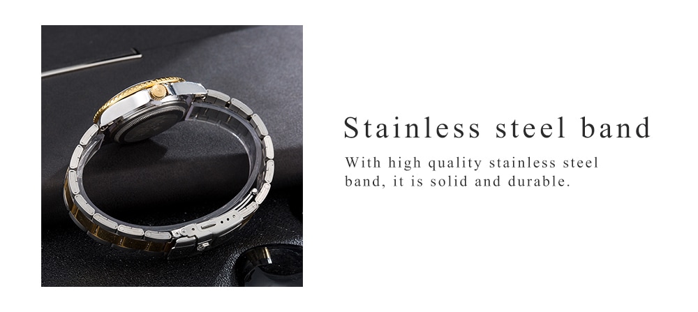 XSVO New Design Luxury Creative Gears Business Stainless Steel Dress Watch- Ocean Blue