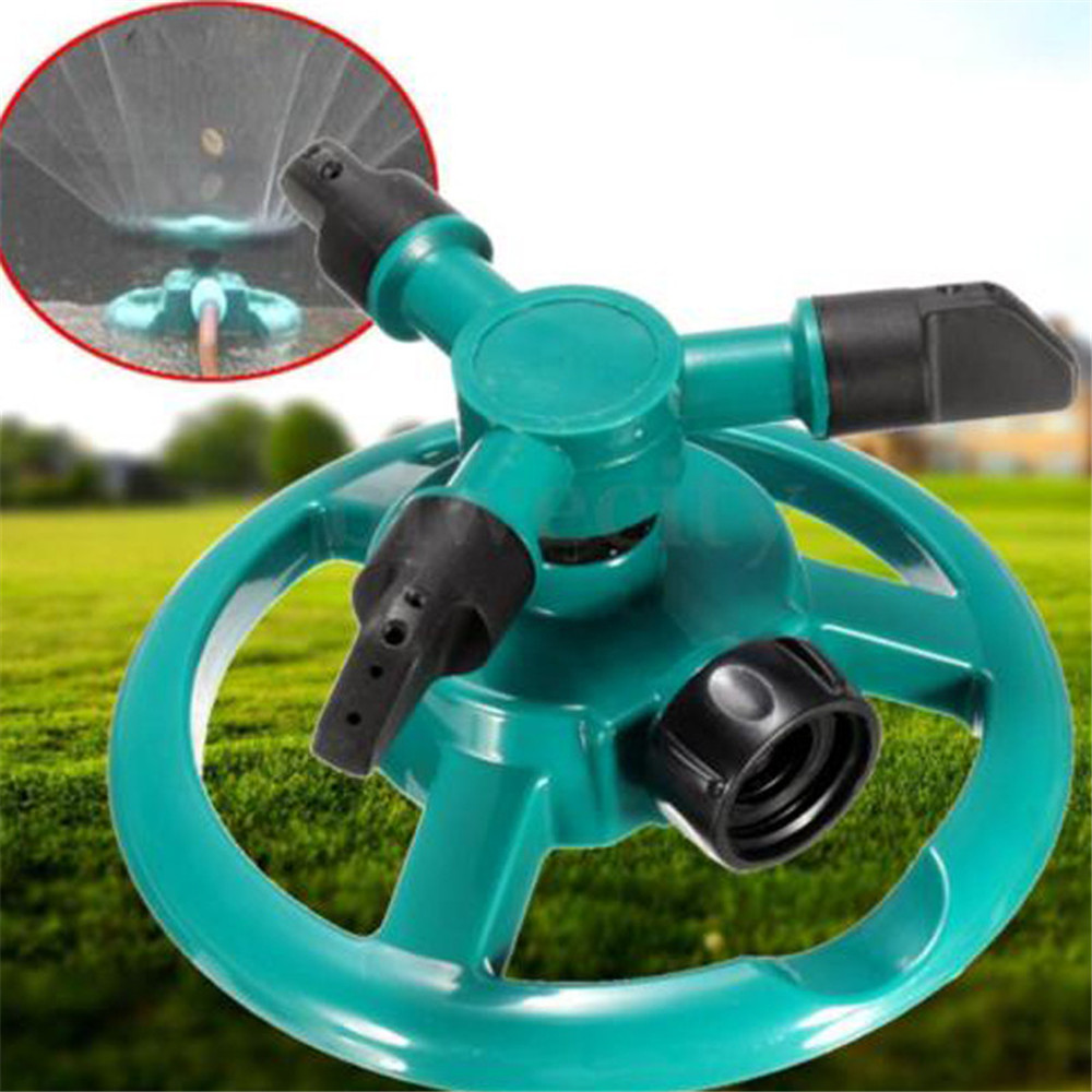 Three Arm Garden Sprinkler Watering Head Lawn 3 Nozzle- Greenish Blue