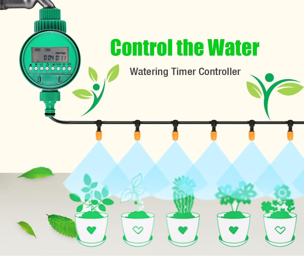 Smart Automatic Intelligent Watering Timer Irrigation Controller- Green