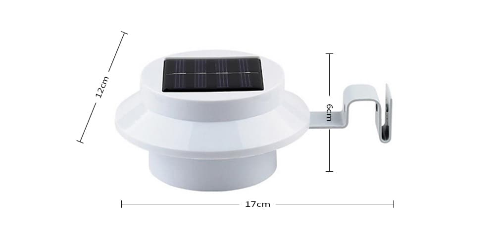 Solar Fence Light LED Waterproof Sink Lamp Garden Landscape Lighting Tool- Cool White