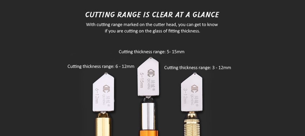 Wheel Type Glass Knife Cutter Tile Cutting Tool 1pc- Iceberg