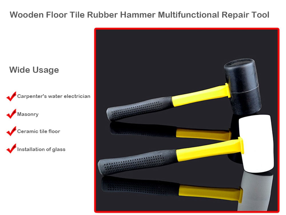 Wooden Floor Tile Rubber Hammer Multifunctional Repair Tool- Crystal Cream S55