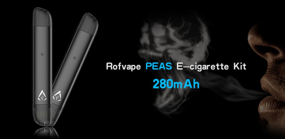 Original Rofvape PEAS Kit 280mAh with 1.8 ohm / 1.5ml Atomizer for E Cigarette- Black