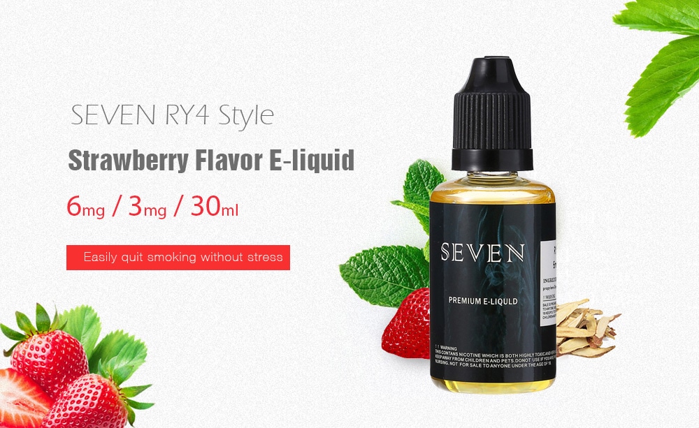 SEVEN RY4 Style Flavor E-juice E-liquid for E Cigarette- Transparent 30ml 3mg