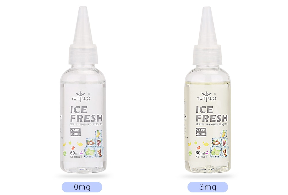 Original Yuntwo ICE Fresh Cool Mango E-liquid / E-juice / Vape Juice for E Cigarette- Transparent 60ml 3mg