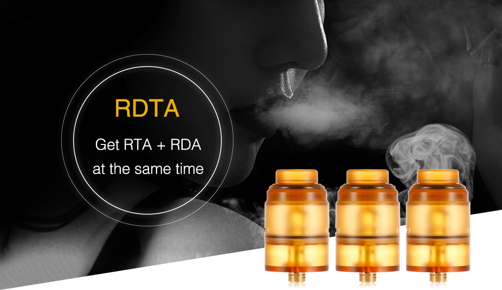 Pertri RDTA Atomizer with 2.5ml Capacity for E Cigarette- Saffron