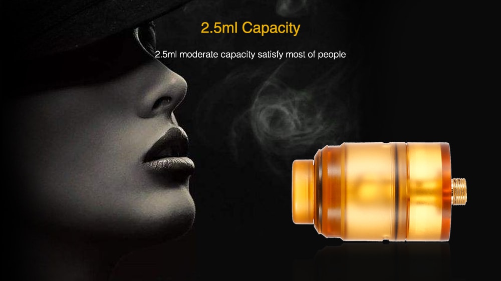 Pertri RDTA Atomizer with 2.5ml Capacity for E Cigarette- Saffron