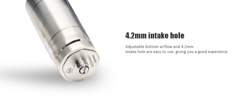 V5 RTA with 5 / 6ml / Adjustable Bottom Airflow for E Cigarette- Silver