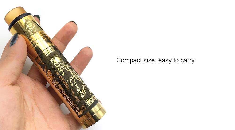 Tower Mechanical Mod Kit Supporting 1pc 18650 Battery - Gold