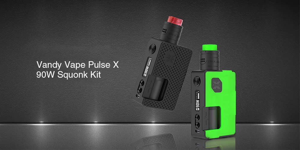 Vandy Vape Pulse X 90W Squonk Kit with Pulse X BF RDA for E Cigarette- Green