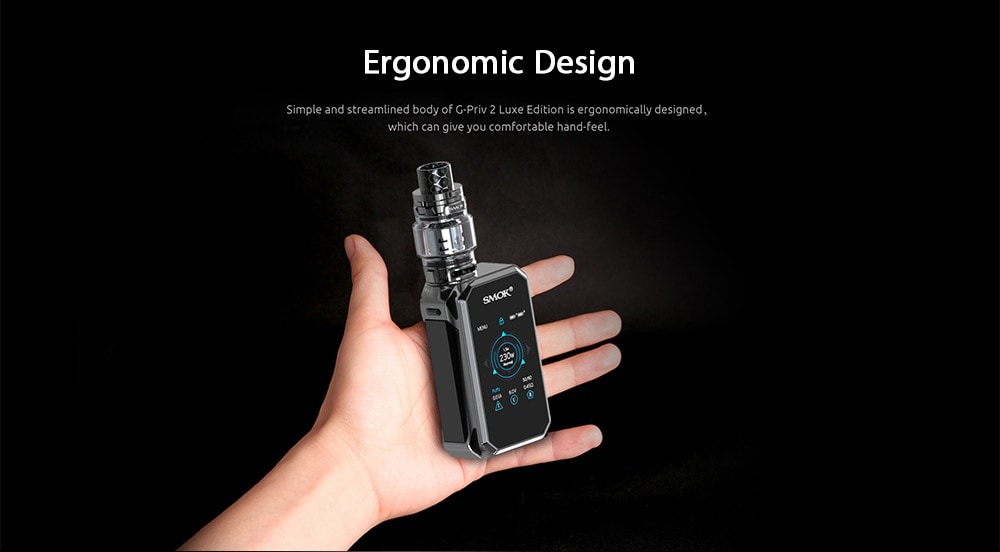 SMOK G - PRIV 2 Kit Luxe Edition with 200 - 600F / 1 - 230W / 8ml for E Cigarette- Silver