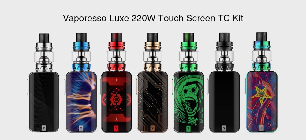 Vaporesso LUXE 220W Touch Screen TC Kit with SKRR Atomizer- Alien Green