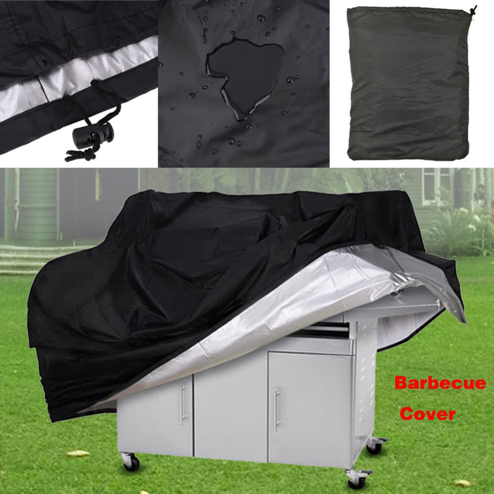 Veranda Grill Cover Durable BBQ Cover with Heavy-duty Weather Resistant Fabric- Black