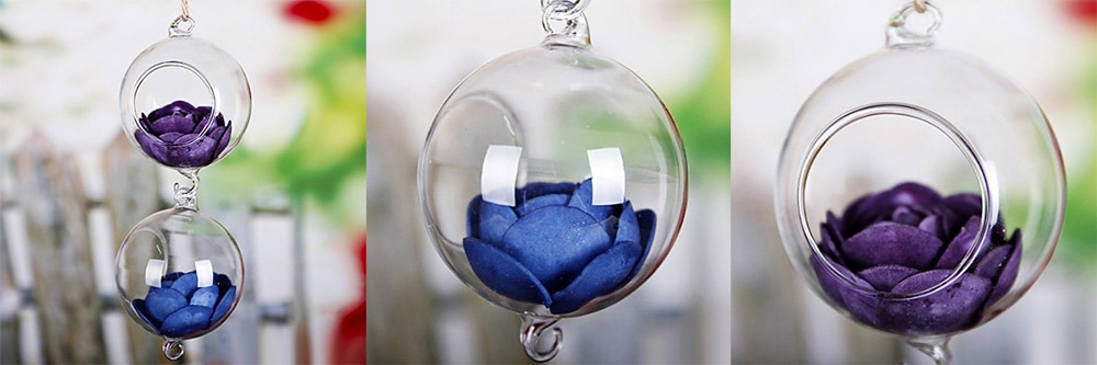 Creative Glass Greenhouse Ball Shape Hanging Vase- Transparent