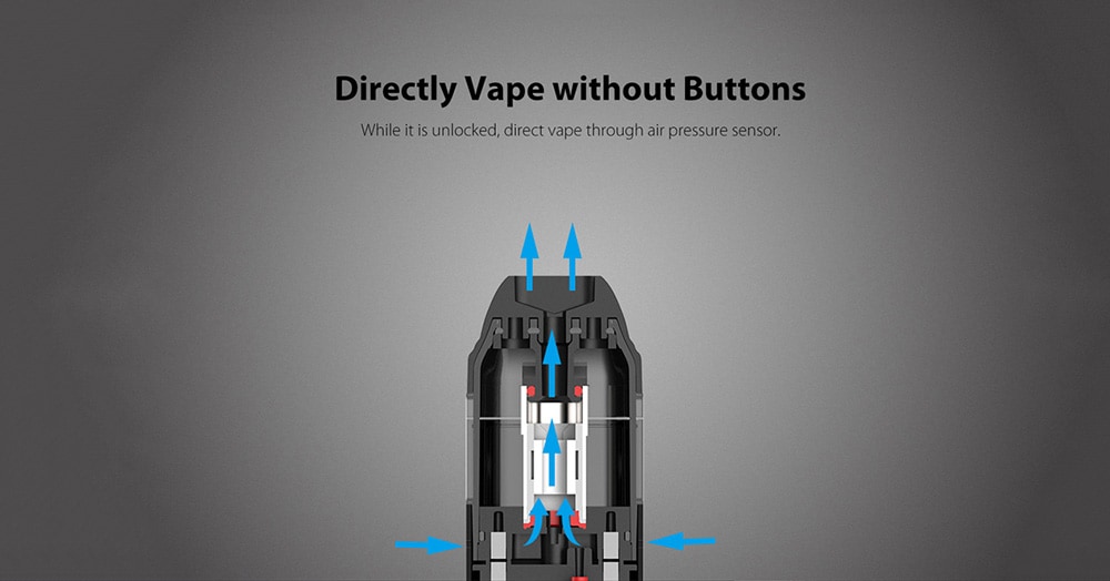 Uwell Caliburn Pod System Electronic Cigarette Kit 520mAh / 2ml- Black