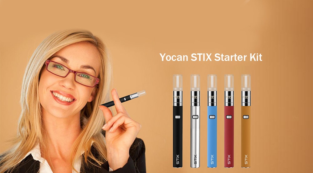 Yocan STIX Starter Kit with 370mAh / 1.8 ohm / 0.6ml for E Cigarette- Silver