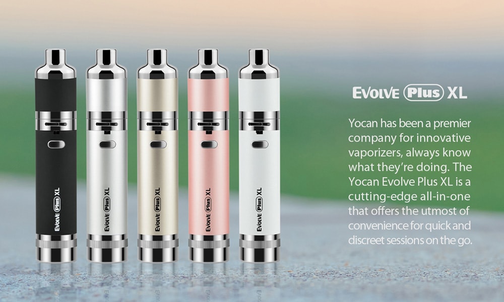Yocan Evolve Plus XL Wax Vape Pen Kit with 1400mAh / 0.375 ohm for E Cigarette- Silver