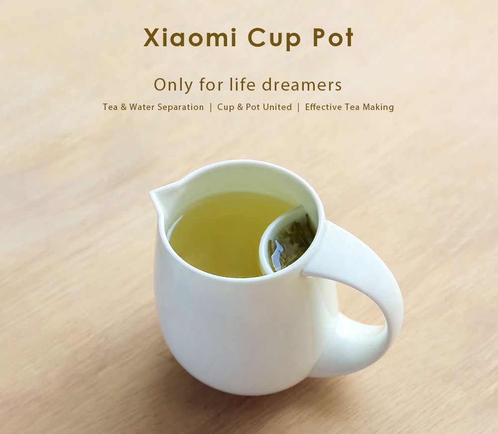 Xiaomi 370ml Porcelain Cup Ceramic Teapot Mug Tea Coffee Drinkware- White