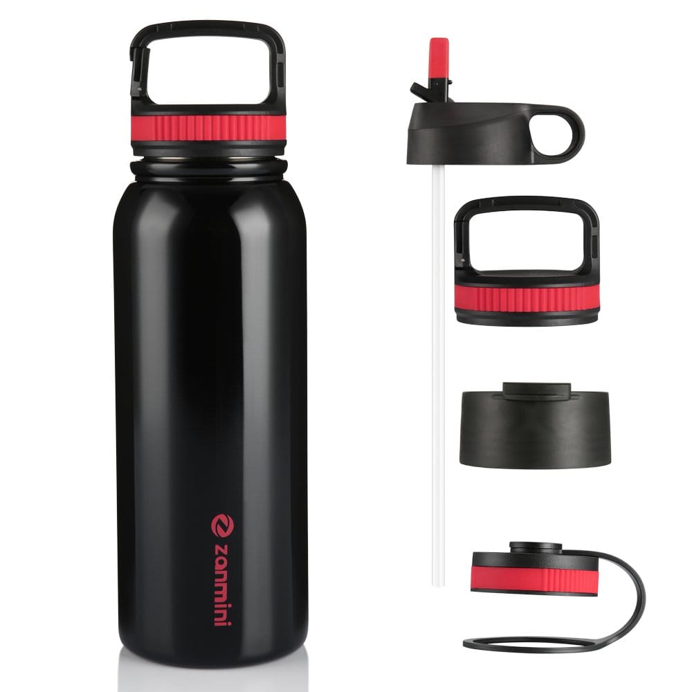 zanmini BZ12 - 1000 Multifunctional Sport Water Bottle 1000ML - Black