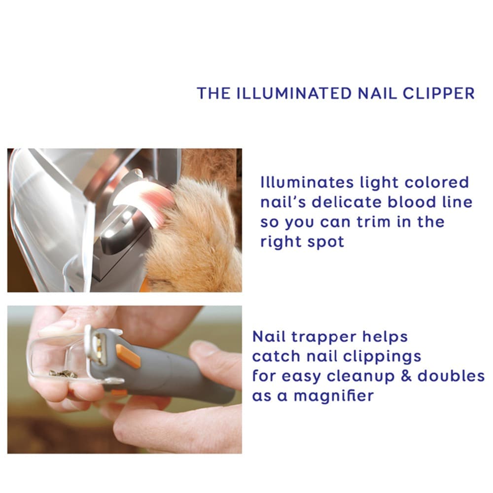 Pet Nail Trimmer Peti Care Clippers Grinders for Cat Dog- White