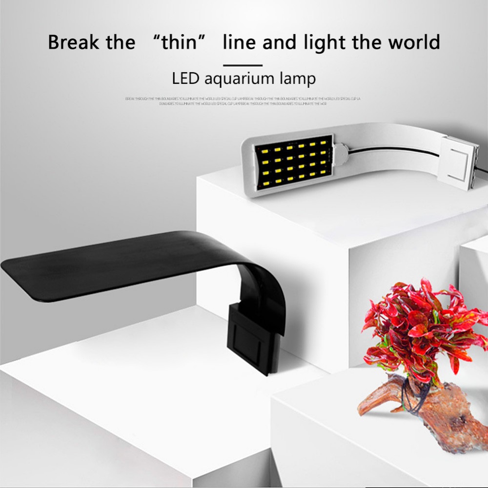 X5 Minimalism 24-LED10W Ultra-thin Fish Tank Clip Light- White White Light