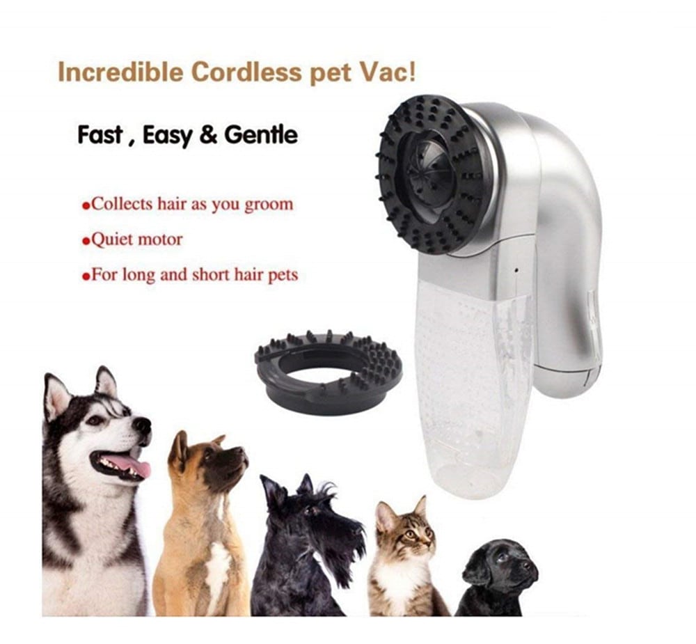 Portable Pet Vacuum Cleaner Hanger Dog Cat Grooming Vacuum Clean Massage Fur- Multi