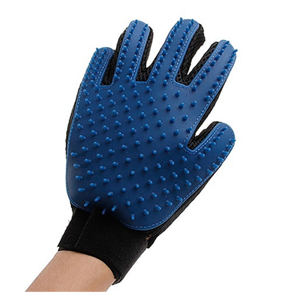 Pet Cleaning Care Massage Gloves- Blue