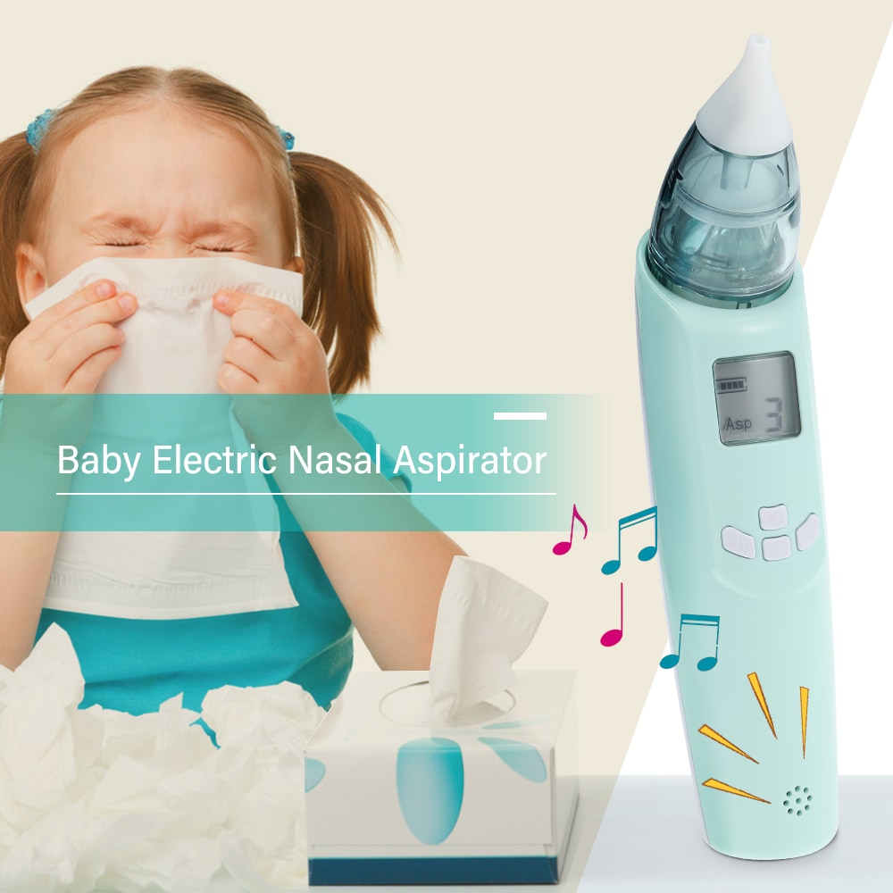 Baby Electric Nasal Aspirator Nose Snot Cleaner Suction for Newborn Infant Toddler- Pink