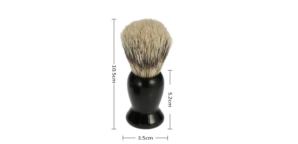 3 in 1 Shaving Beard Set for Dry Wet Badger Hair Brush Holder Bowl Male Facial Cleaning Tools- Black