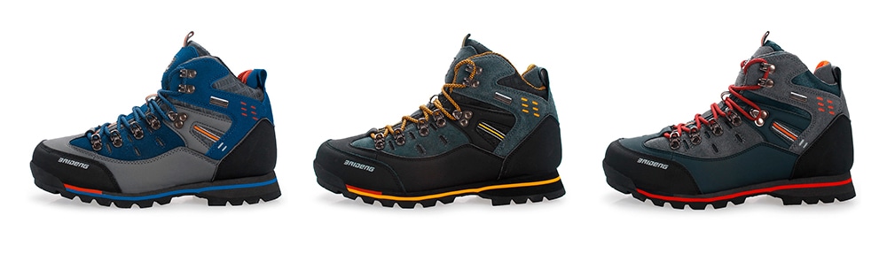 Men Water Resistant Trekking Shoes for Outdoor Hiking- Yellow 42