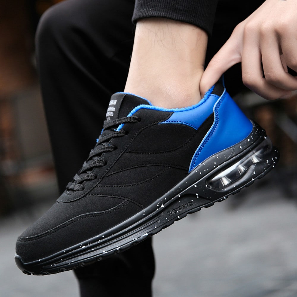 Men'S Winter Cotton Sports outdoor Running Shoes- Navy Blue EU 44