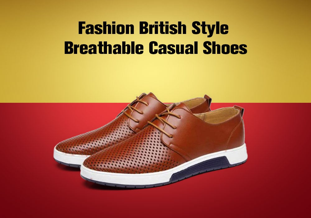 Fashion British Style Breathable Casual Shoes for Men- Lapis Blue 47