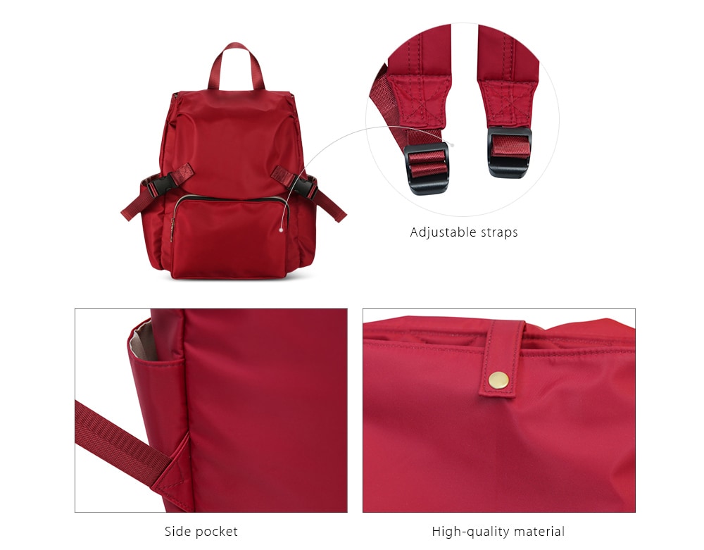 Guapabien Women Backpack Girls Travel Bag Vintage Daypack- Red