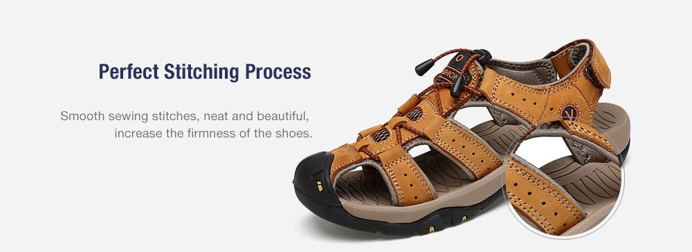 Fashion Outdoor Slip Sandals for Men- Golden brown EU 41