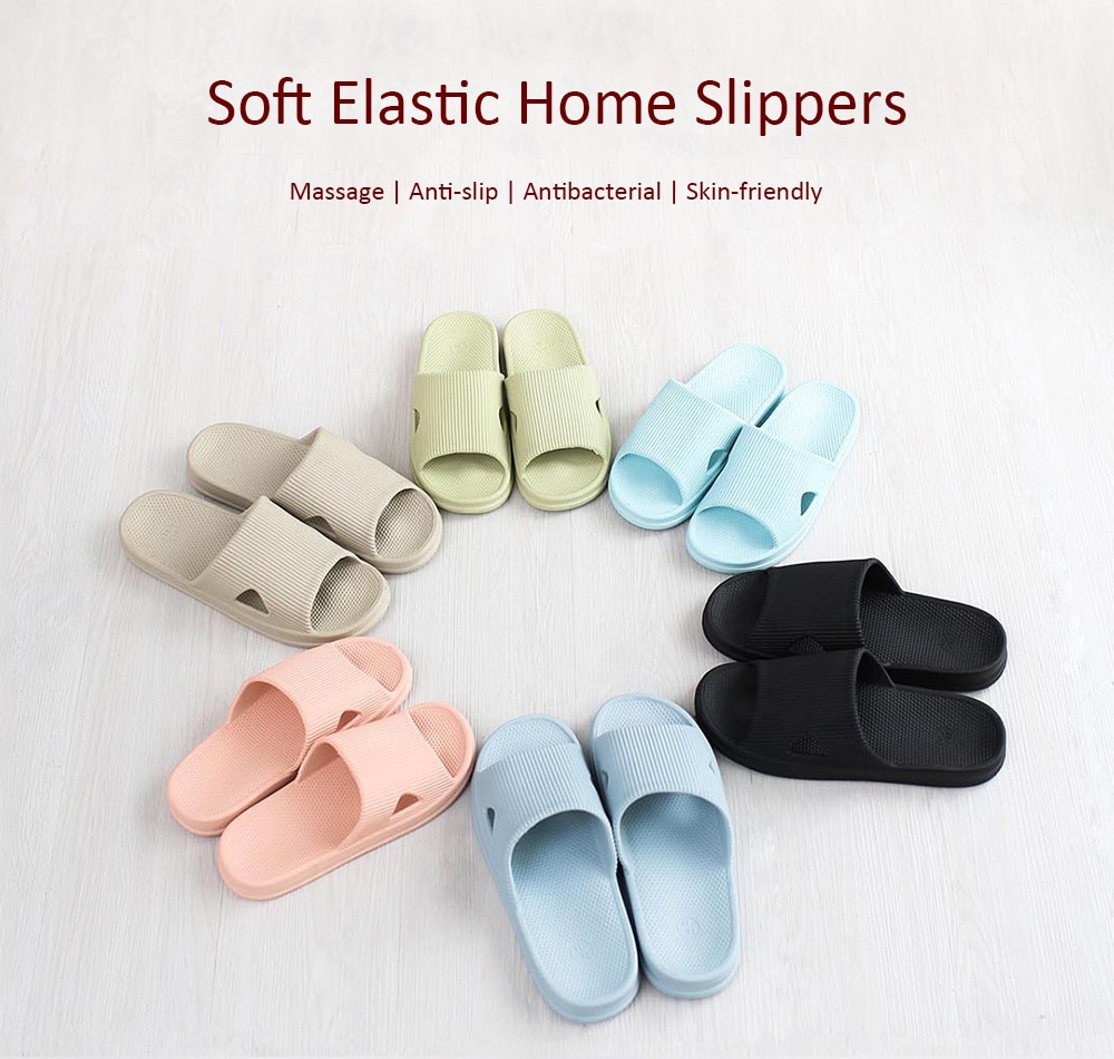 One Cloud Soft Anti-slip Antibacterial Massage Slippers for Bathroom Home- Deep Peach 240MM