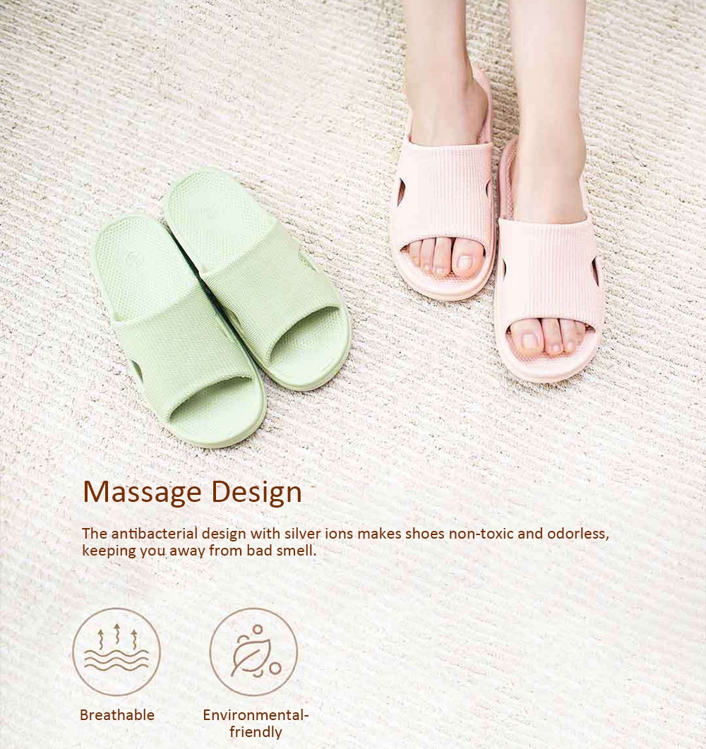 One Cloud Soft Anti-slip Antibacterial Massage Slippers for Bathroom Home- Deep Peach 240MM