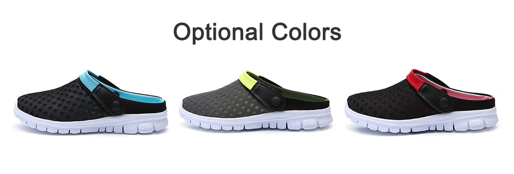 Trendy Summer Breathable Dual-use Anti-slip Slippers Sandals for Couple- Deep Sky Blue 46