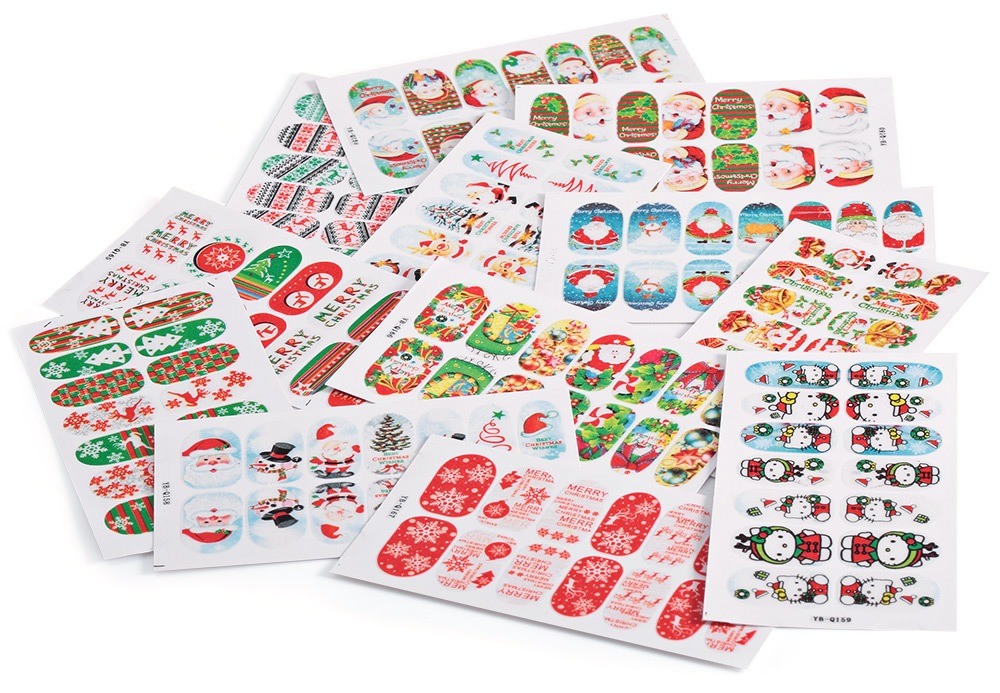 12 Color 3D Stereo Christmas Manicure Jewelry Decal Nail Sticker- 167#