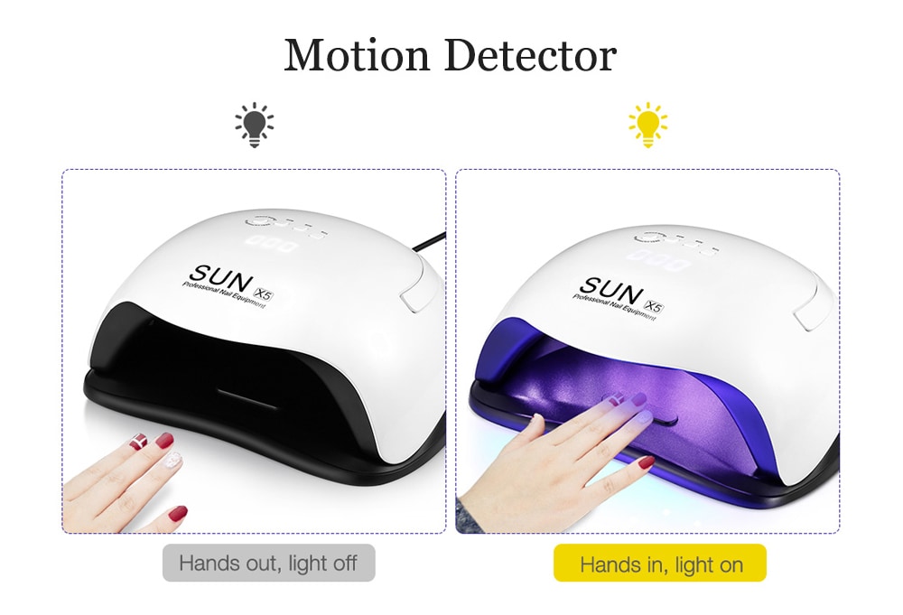 SUN X5 Ultraviolet LEDs Lamp for Gel Nail Polish - White AU Plug