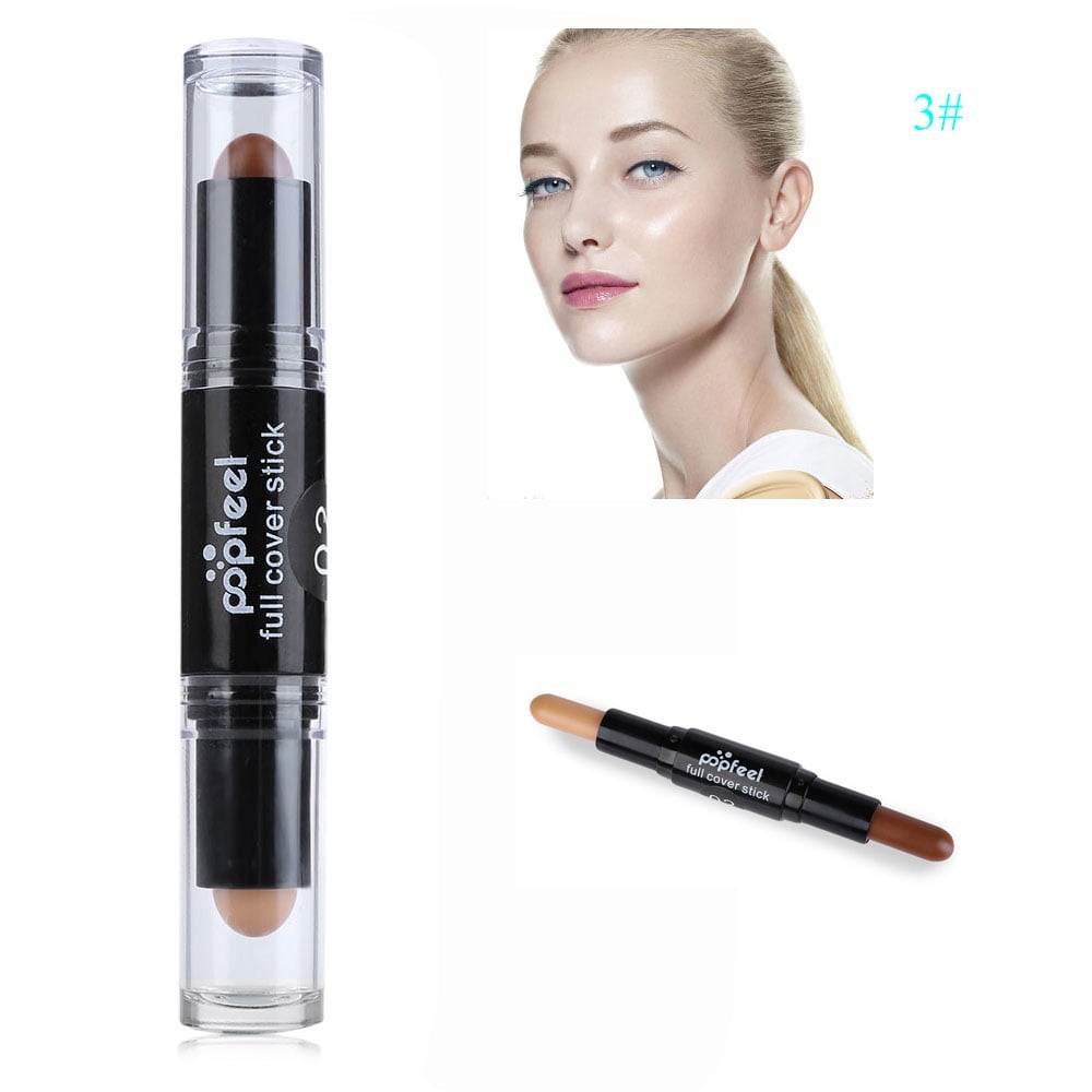 Double Head Natural Full Cover Long Lasting Smooth Concealer- #3