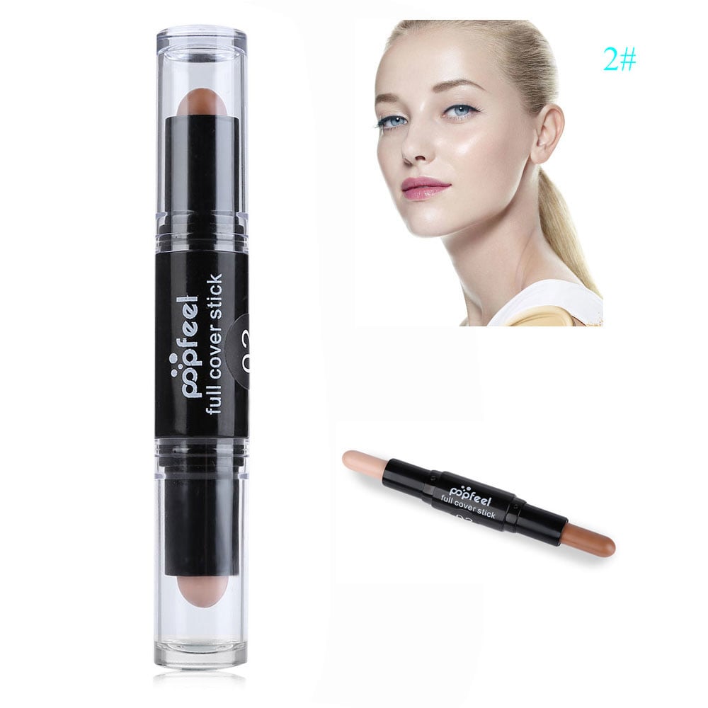 Double Head Natural Full Cover Long Lasting Smooth Concealer- #3