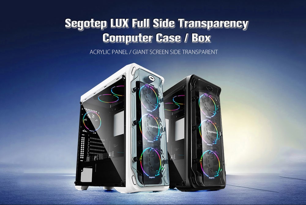 Segotep LUX Full Side Transparency Computer Case / Box- Black