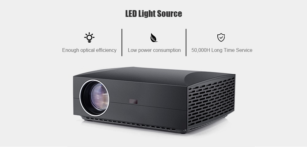 VIVIBRIGHT F30 LCD Projector Home Entertainment Commercial FHD 1920 x 1080P 4200 Lumens- Carbon Gray EU Plug