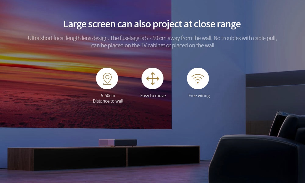 Xiaomi Mijia Laser Projector Full HD 4K ALPD 3.0 5000 Lumens- White