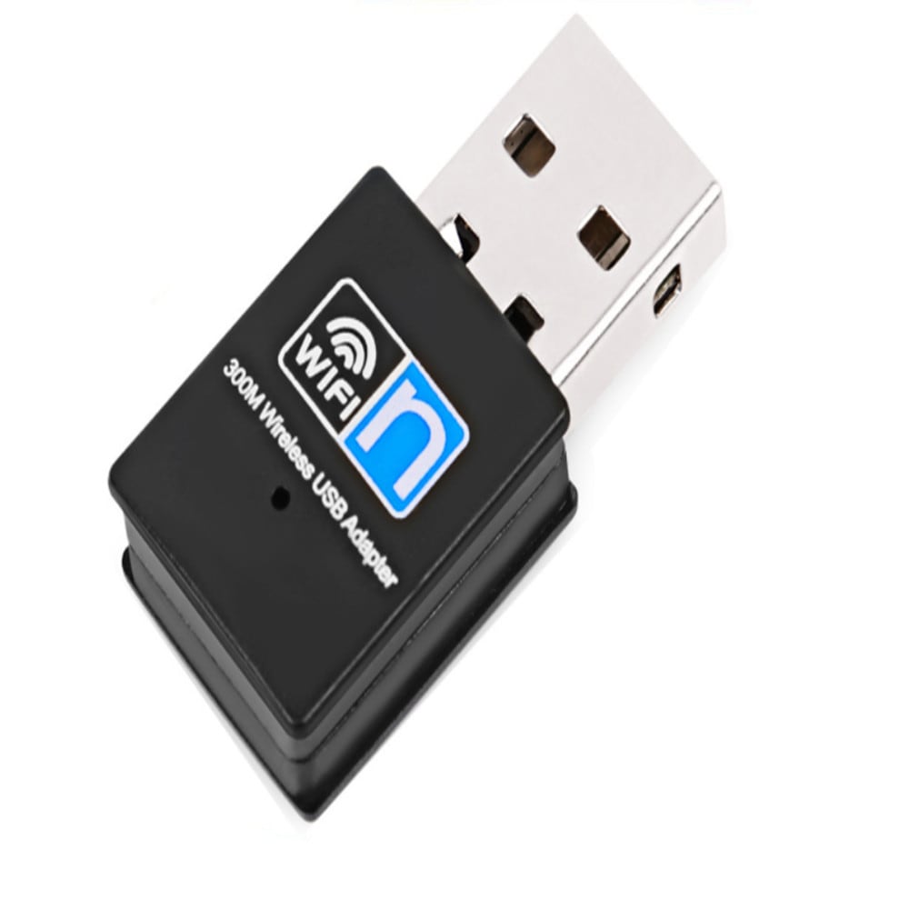 USB Wireless Network Card Wireless WiFi Receiver Mini Adaptor- Black