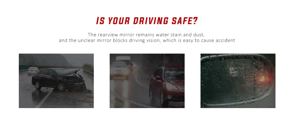 Car Rearview Mirror Waterproof Film 2pcs- Transparent circular 80mm