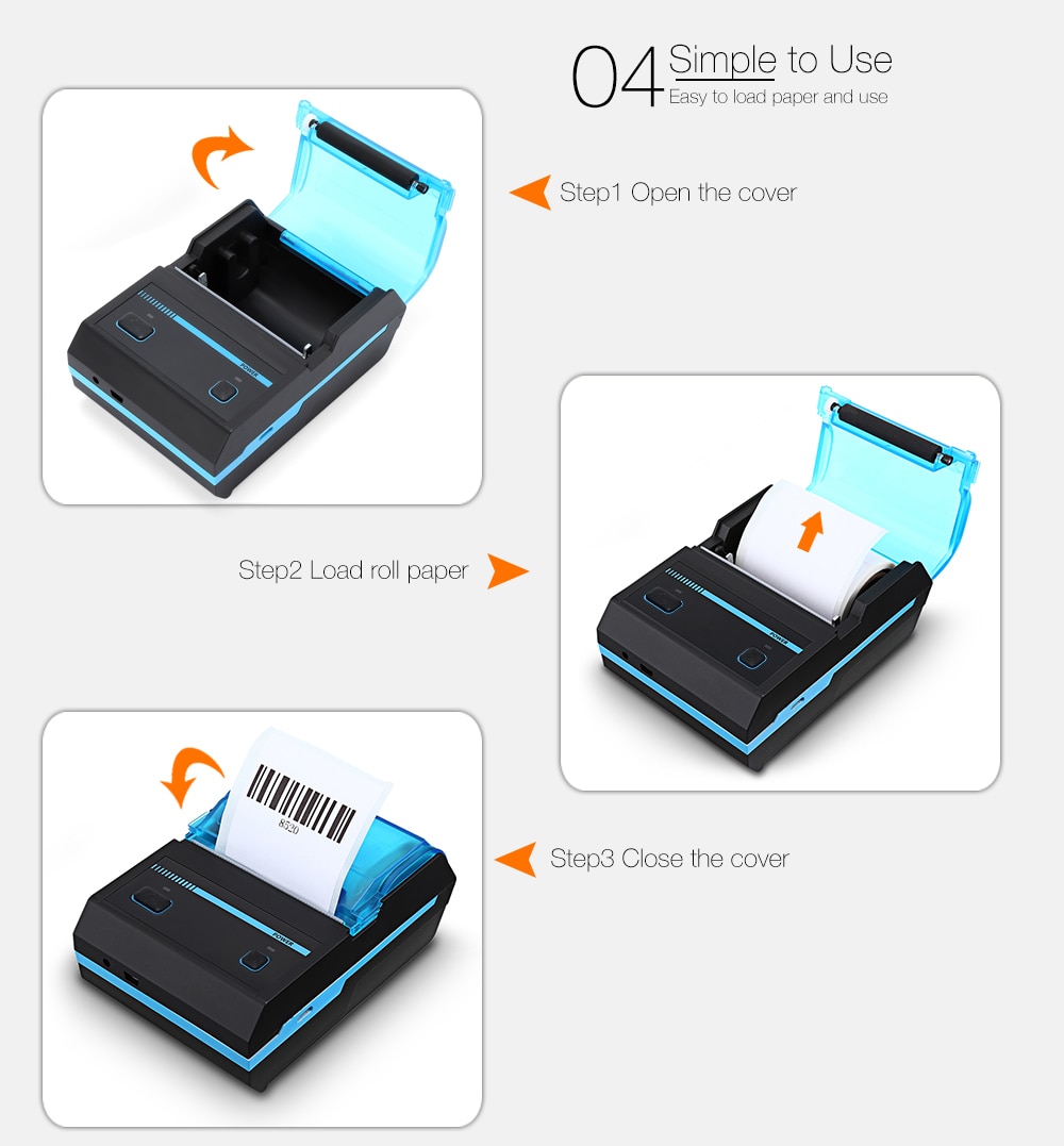 Intelligent Bluetooth Sticker QR Code Printing Machine- Black Chinese Plug